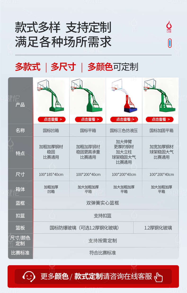 平箱篮球架