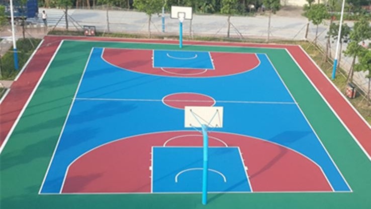 室外篮球场地面一般做的什么材料