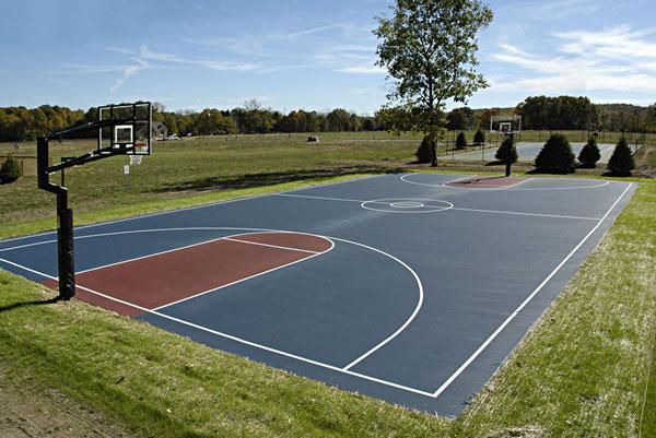 室内标准篮球场放置篮球架距离