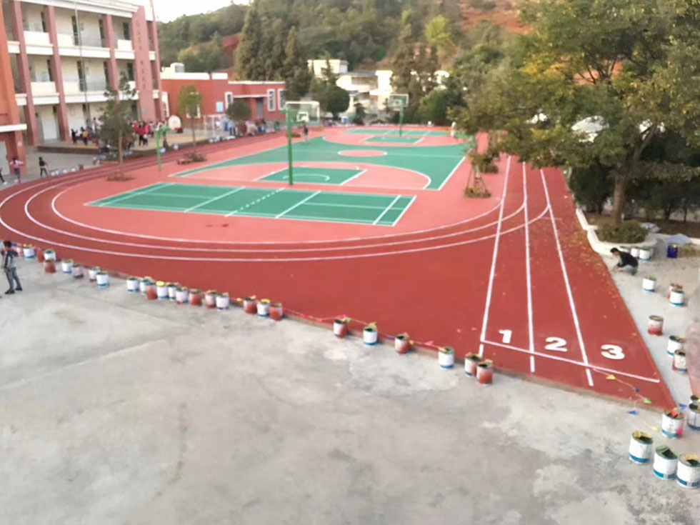 苍南新国标硅PU篮球场